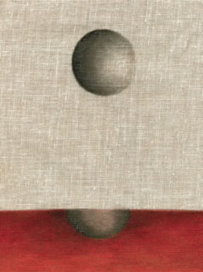 Artwork n.6 from Transparents by Mitra Divshali, painted on transparent canvas, 2005–2007