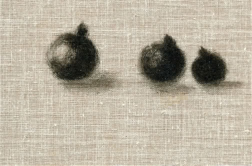 Artwork n.7 from Transparents by Mitra Divshali, painted on transparent canvas, 2005–2007