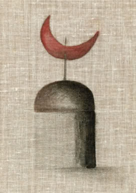 Artwork n.3 from Transparents by Mitra Divshali, painted on transparent canvas, 2005–2007